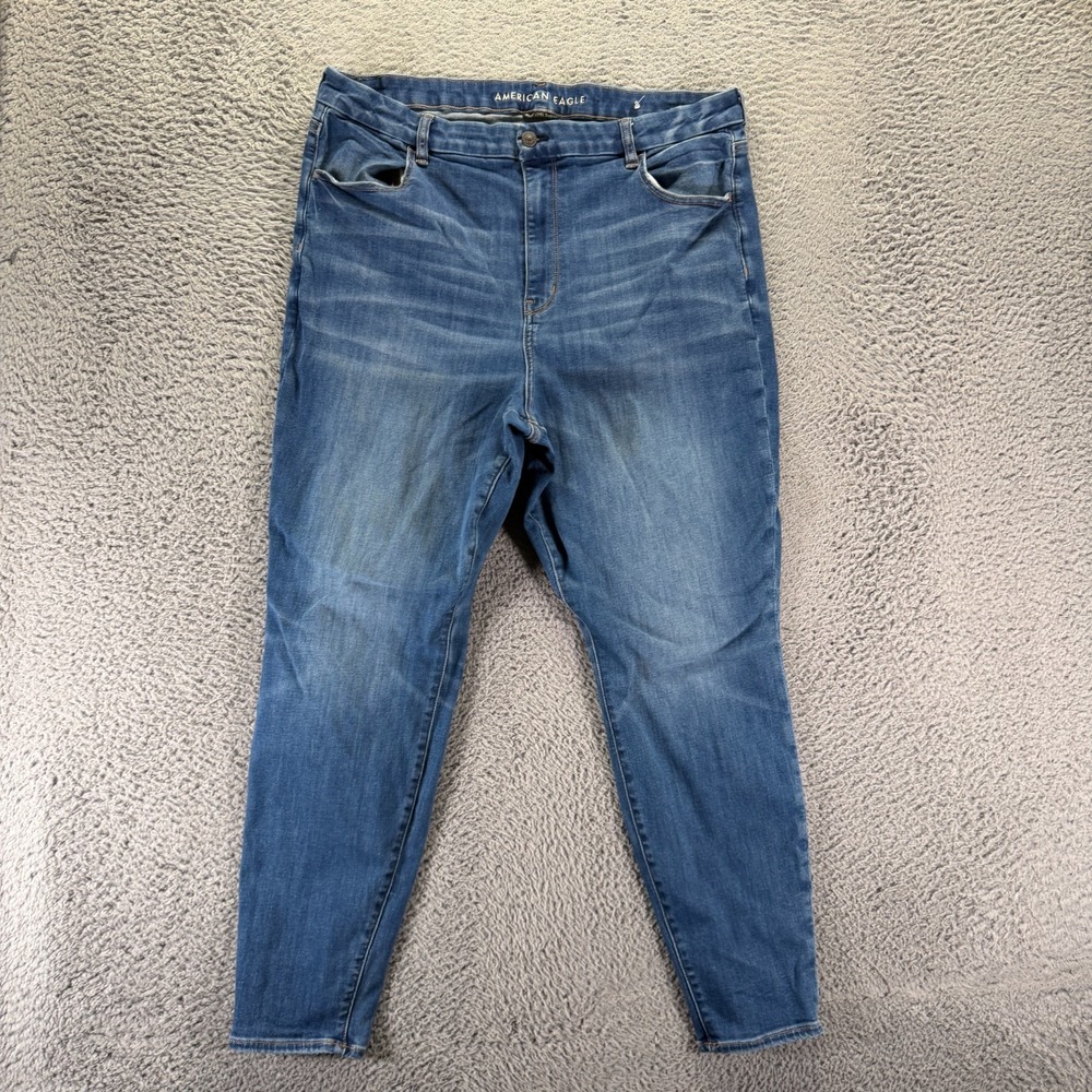 American Eagle Outfitters Next Level Jeans Womens 20 Blue Denim Jegging Curvy
